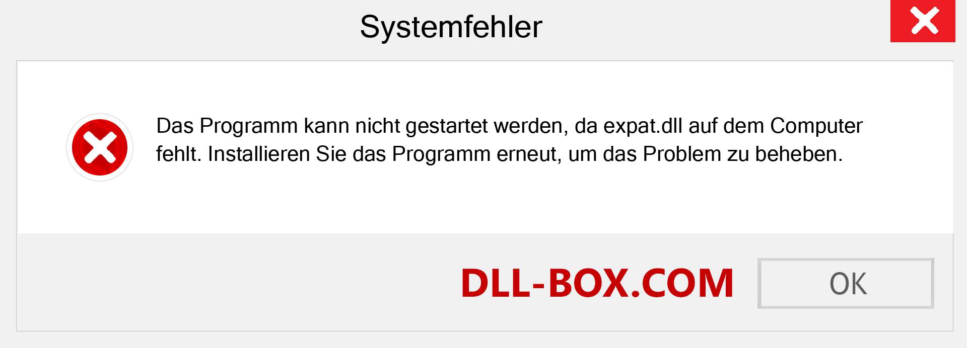 expat.dll-Datei fehlt?. Download für Windows 7, 8, 10 - Fix expat dll Missing Error unter Windows, Fotos, Bildern